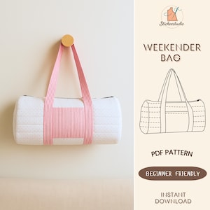 Duffel Bag Sewing Pattern, Weekend Bag Pattern, (PDF Download A4/A0/US Letter)