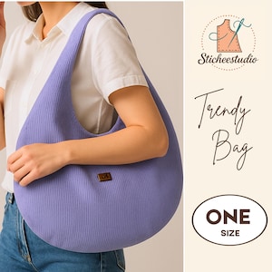Hobo Bag Sewing Pattern, Crescent Bag Sewing, Shoulder Bag Pattern, Slouchy Hobo Bag, Instant Easy PDF, Beginner Friendly