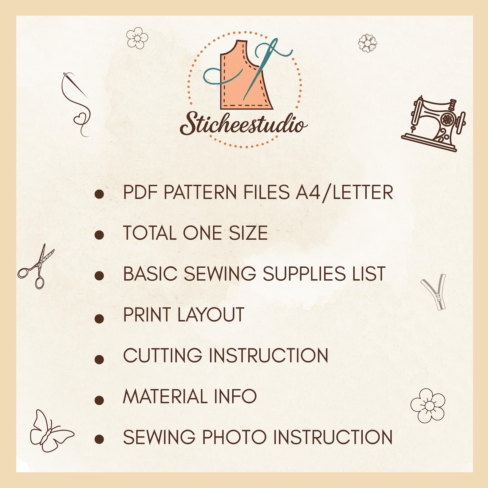 Simple Kitchen Pattern Easy Kitchen Sewing Pattern PDF Bundle: Beginner-friendly Pack (instant ...
