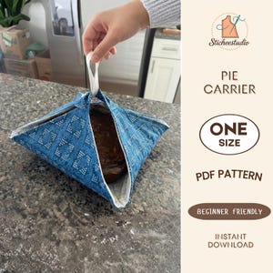 Dish Pie Carrier/Casserole Carrier, Beginner PDF Sewing Pattern Template (A4/Letter)