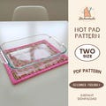 Large Hot Pad Pattern PDF | Casserole Dish Pot Pad Sewing Pattern | Quilted Placemat | Beginner Friendly PDF