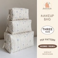 Quilted Makeup Bag Sewing Pattern: Beginner-Friendly Boxy Pouch, A0/A4/US LETTER