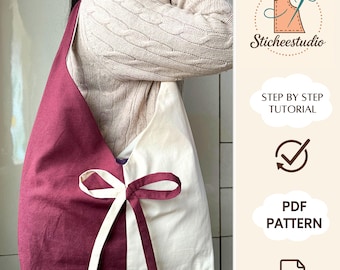 Slouchy Tie Bag Schnittmuster: Hobo Bag Anfänger-freundlich (PDF Download)