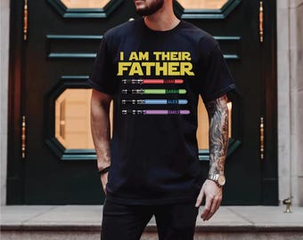 Comfort Colors I Am Their Father Shirt, Father Day Gift, Custom Dad Tee With Kids Names, SS1097