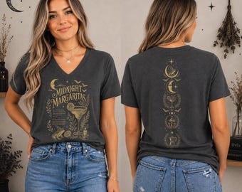 Midnight Margaritas V-Neck, Witchy Halloween Vneck, Spooky Season Gift, SS1221
