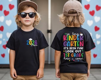 Custom Kindergarten Graduation Shirt, So Long Preschool Matching Tee, Last Day of School Preschool Graduation Gift, SS1079