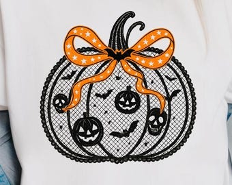 Black lace pumpkin coquette PNG, Halloween Pumpkin fall png, pumpkin season png, Halloween png, lace pumpkin png, Pumpkin Cherries png Girly