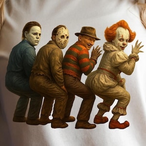 Halloween Twerk or Treat Png, Halloween Horror Charaktere Png, Retro Halloween Png, Halloween Shirt für Erwachsene, Horror Png, Retro png