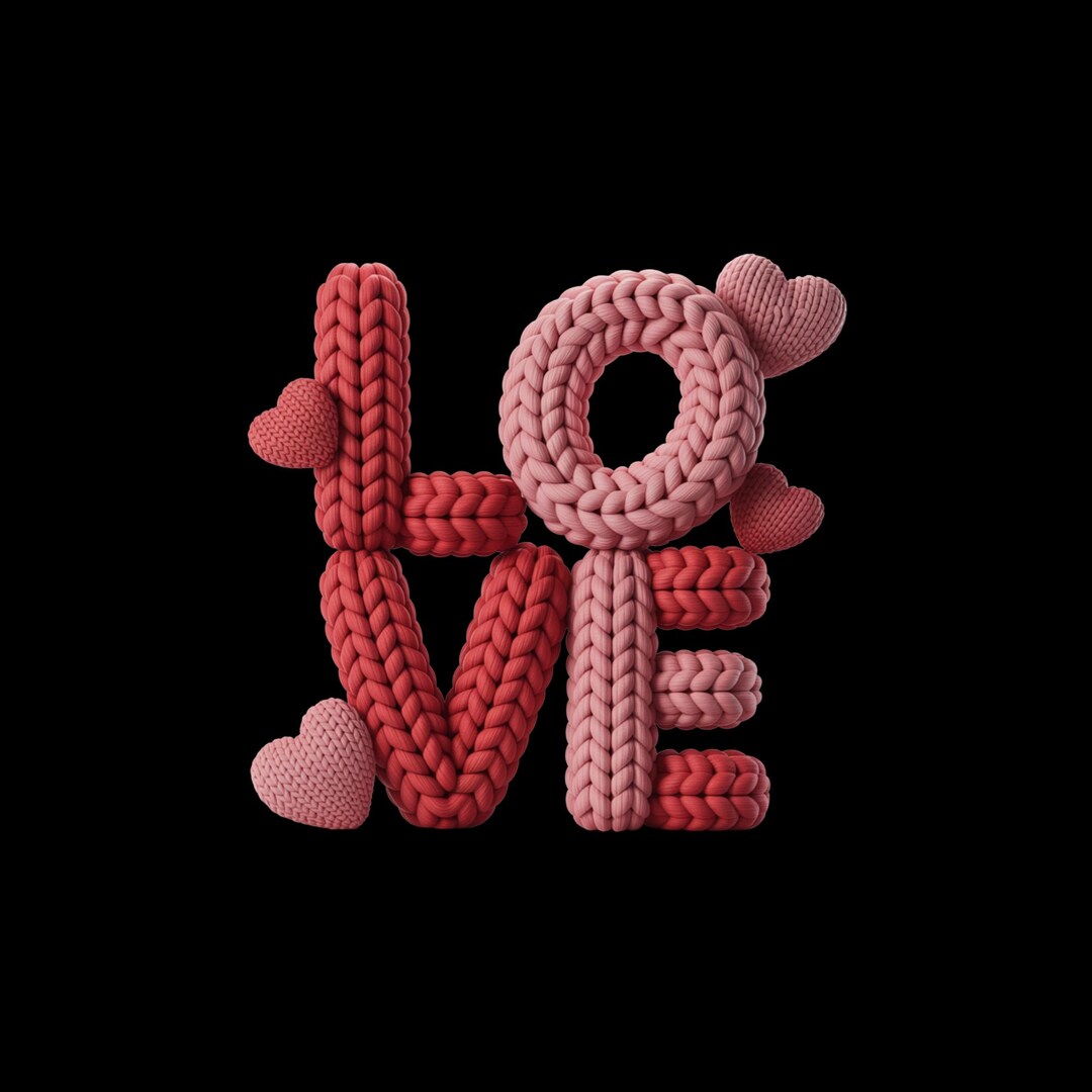Valentines Day PNG Bundle Faux Yarn Latch Hook Yarn Bow Coquette ...