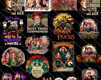 20+ Hocus Pocu PNG Bundle, Halloween Png, Sandersonn Sisterss Png, Hocuss Pocu Halloween, Witches Png, Halloween Sublimation Bundle