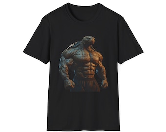 Muscle Art Unisex Softstyle T-Shirt, Casual Tee, Gym Shirt, Fitness Gift, Workout Apparel, Graphic T-Shirt
