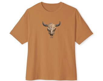 Watercolor Bull Skull tee | Western Skull Shirt