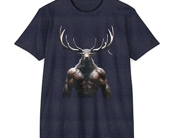 Majestic Stag Graphic T-Shirt, Unisex, Wilderness Apparel, Outdoor Adventure, Nature Lover Gift, Unique Graphic Tee, Elk Tee, gym shirt,