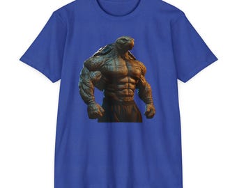 Muscular Hero T-Shirt, Unisex Graphic Tee, Fitness Apparel, Comic Book Style Shirt, Gift for Fans, Casual Wear, Turtle Muscle Tee