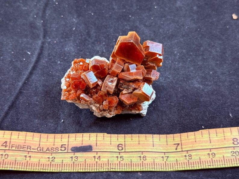 Cluster Ruller Moroccan Vanadinite Crystal Cluster – Red-orange Mineral Specimen - Etsy