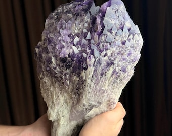 Cathedral Amethyst Cluster – Natural Brazilian Crystal for Energy & Home Decor