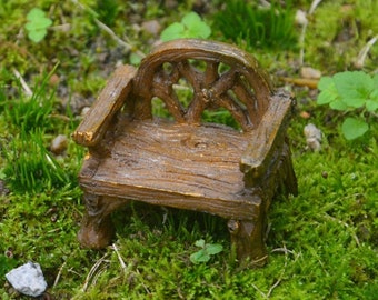 Rustic Miniature Chair Fairy Garden Decor