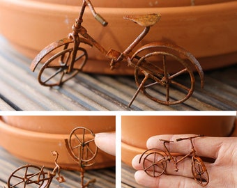 Rustic Vintage Bicycle Miniature Fairy Garden Decor