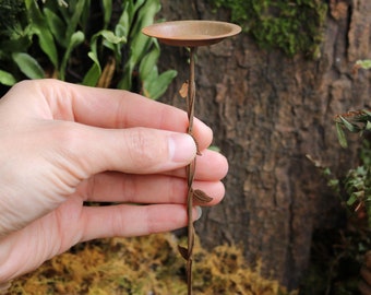 Vintage Rustic Bird Bath Pick Miniature Fairy Garden Decor