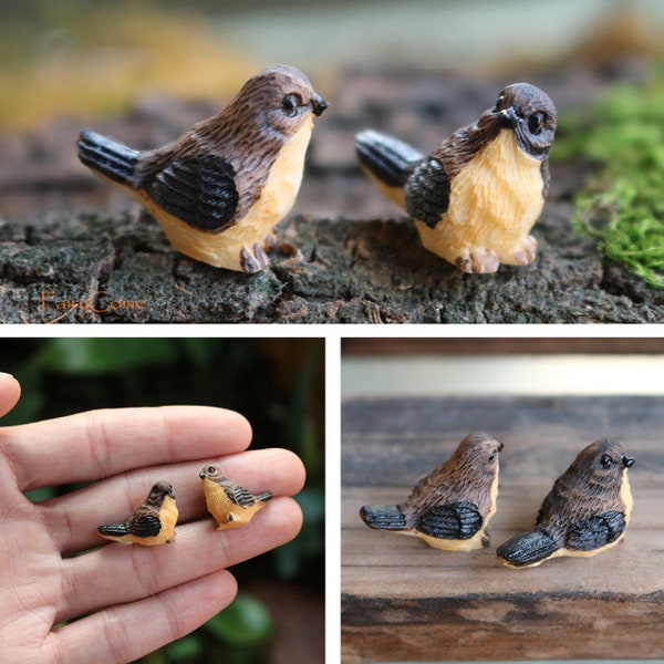 Miniature Birds 2 Pc Fairy Garden Decor