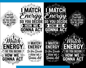 Sarcastic Energy PNG Bundle: T-Shirt Designs, Sublimation (Digital Download)