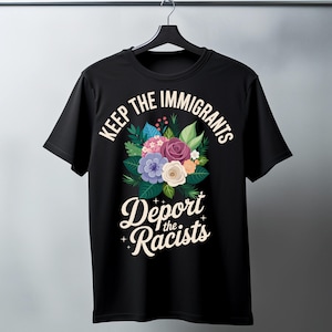 Wildflower Immigrants T-Shirt PNG: Pro-Tolerance Activist Design (Digital Download)