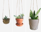 Natural beige macrame plant hanger for hanging planters Raw jute twine pot holder Indoor outdoor garden Modern Home Decor