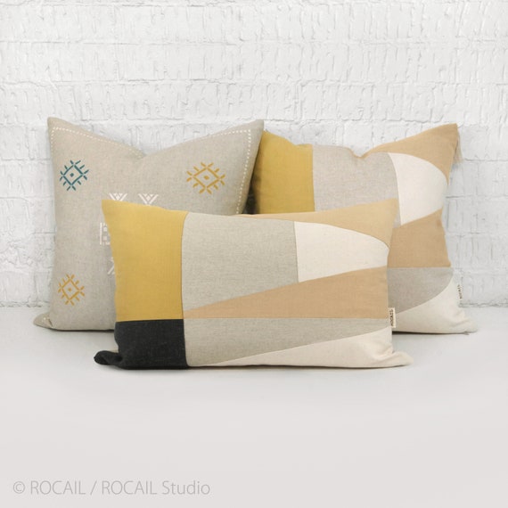 Color block pillows abstract geometric Color block pillows abstract geometric