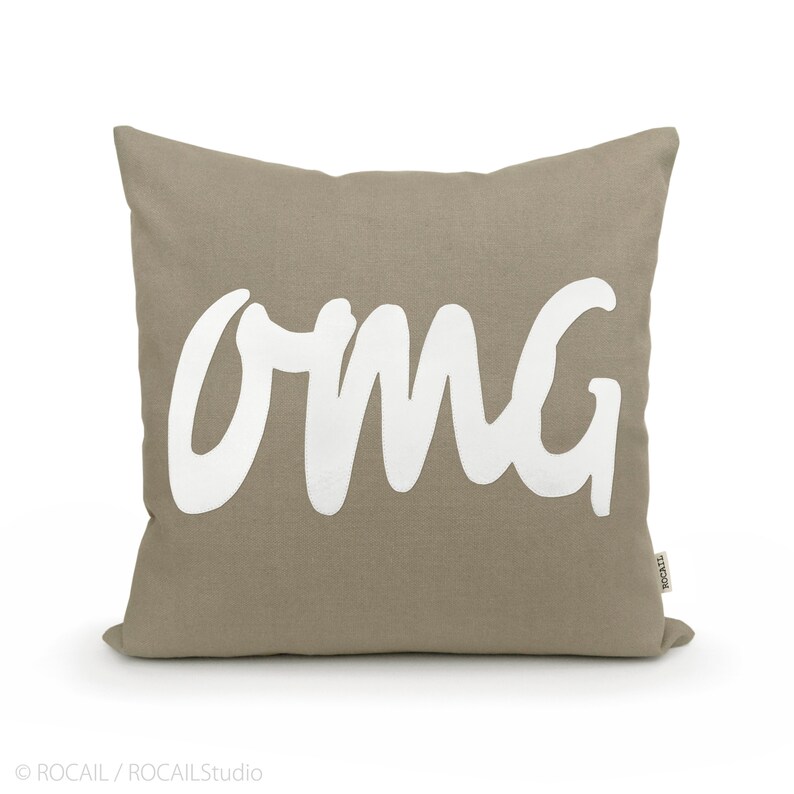 Personalized Word Pillow Case  Letter Symbol Text Cushion image 7