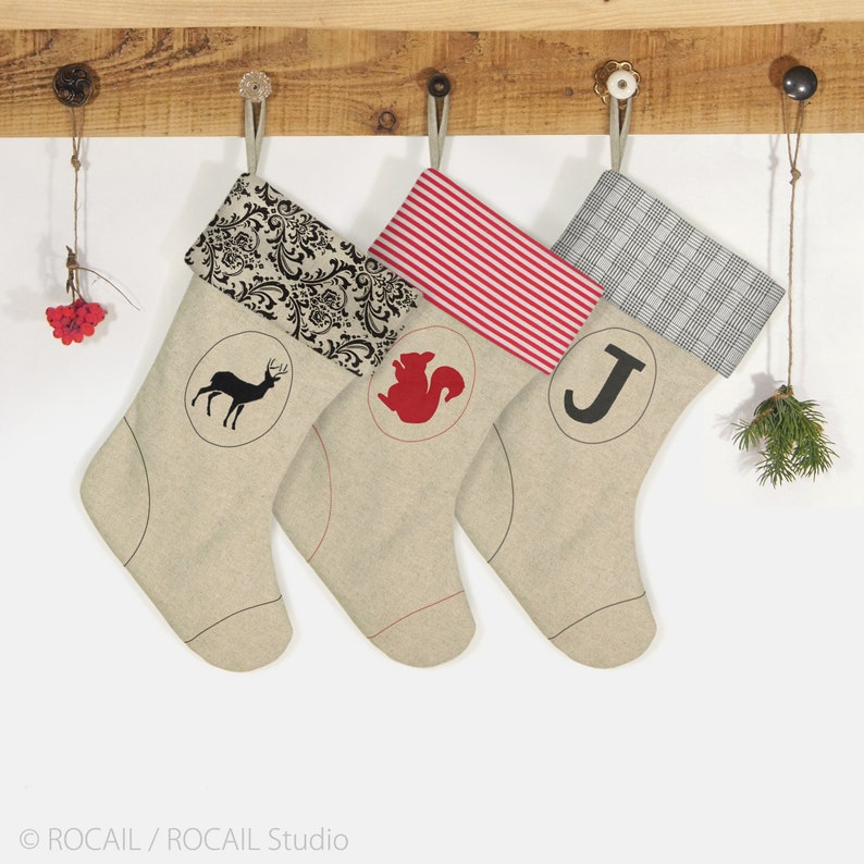 Personalized Christmas Stockings Your Alphabet Letter or Etsy