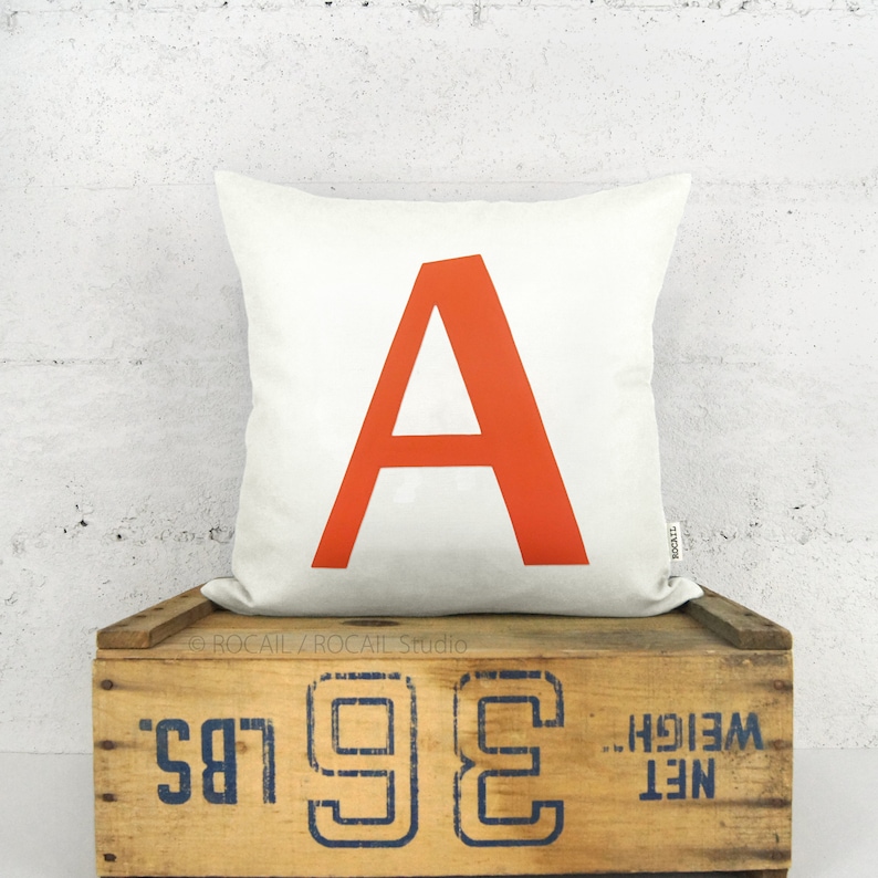 Personalized Word Pillow Case  Letter Symbol Text Cushion image 2