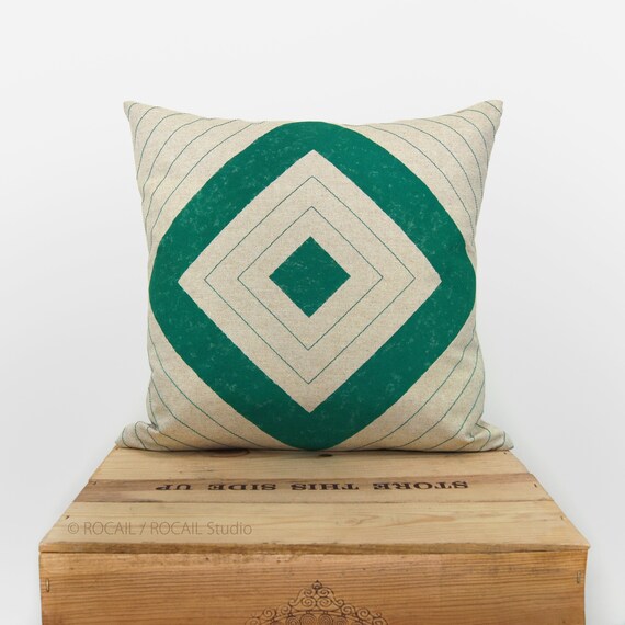 emerald green decorative pillows