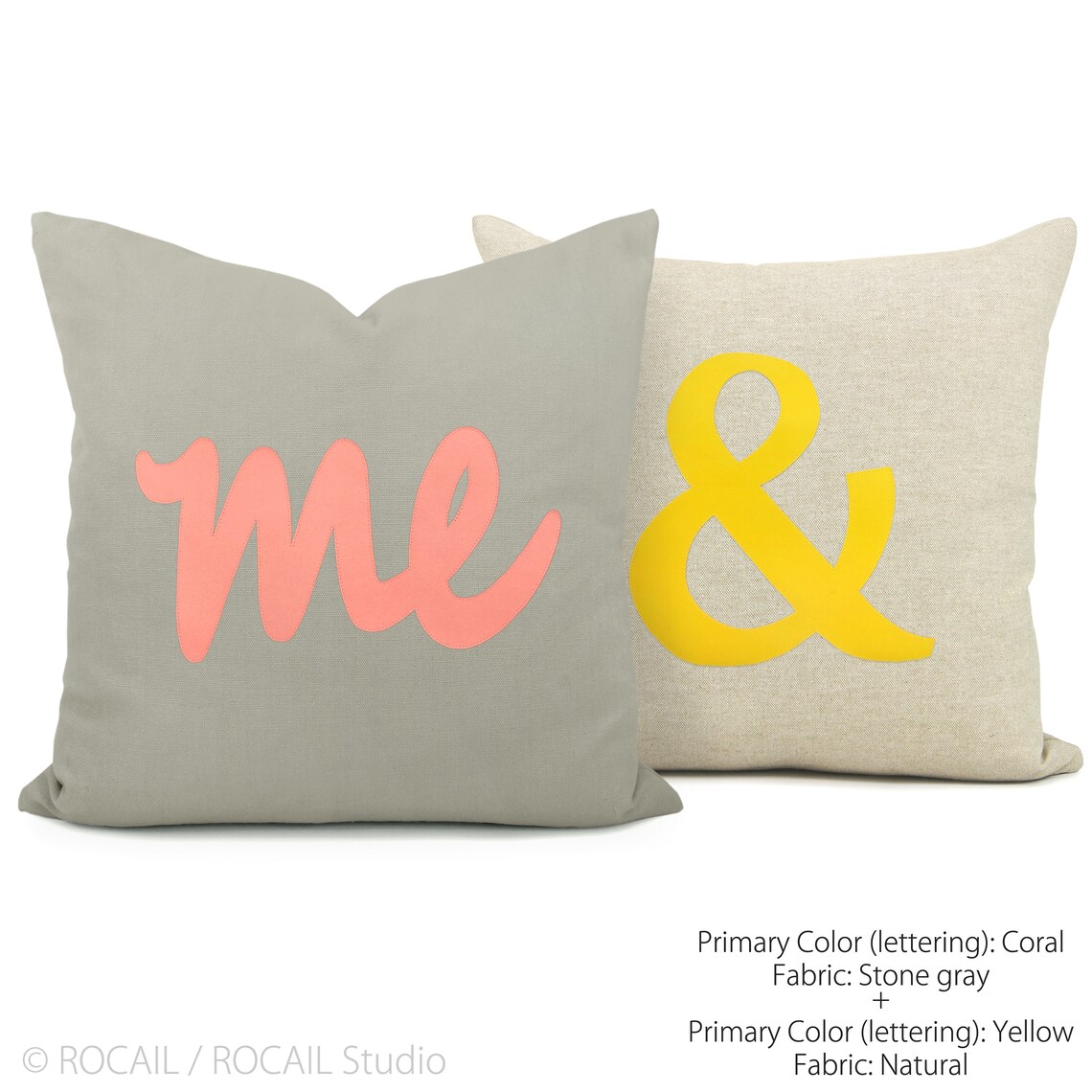 20x20 Personalized Custom Word Throw Pillow Case Letters Etsy