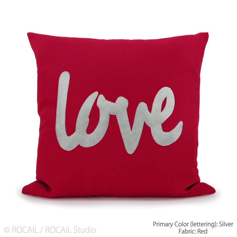 20x20 Personalized Custom Word Throw Pillow Case Letters Etsy