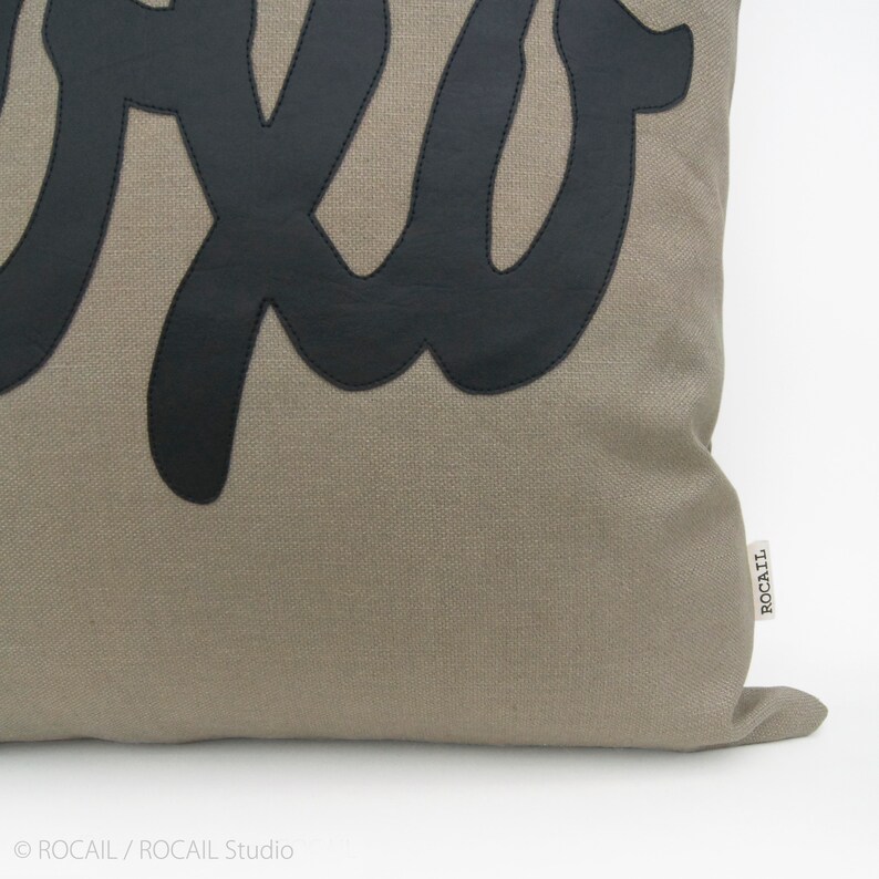 Personalized Word Pillow Case  Letter Symbol Text Cushion image 6