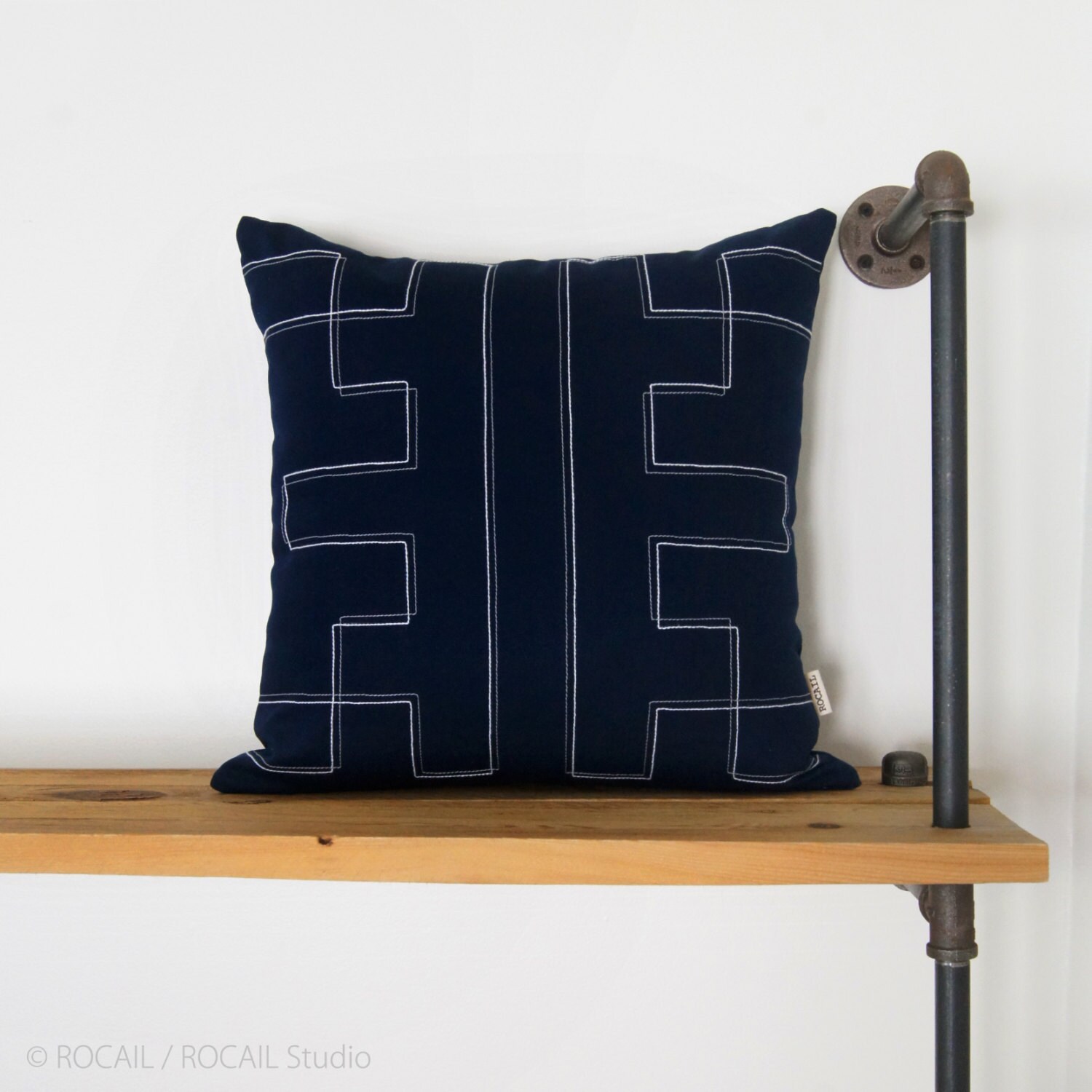 Navy Blue Decorative Pillow Covers in 18x18 20x20 Grey and Etsy Canada