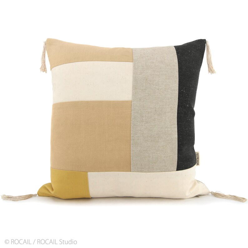 Modern Patchwork Colorblock Throw Pillow Case 16x16 18x18 Etsy