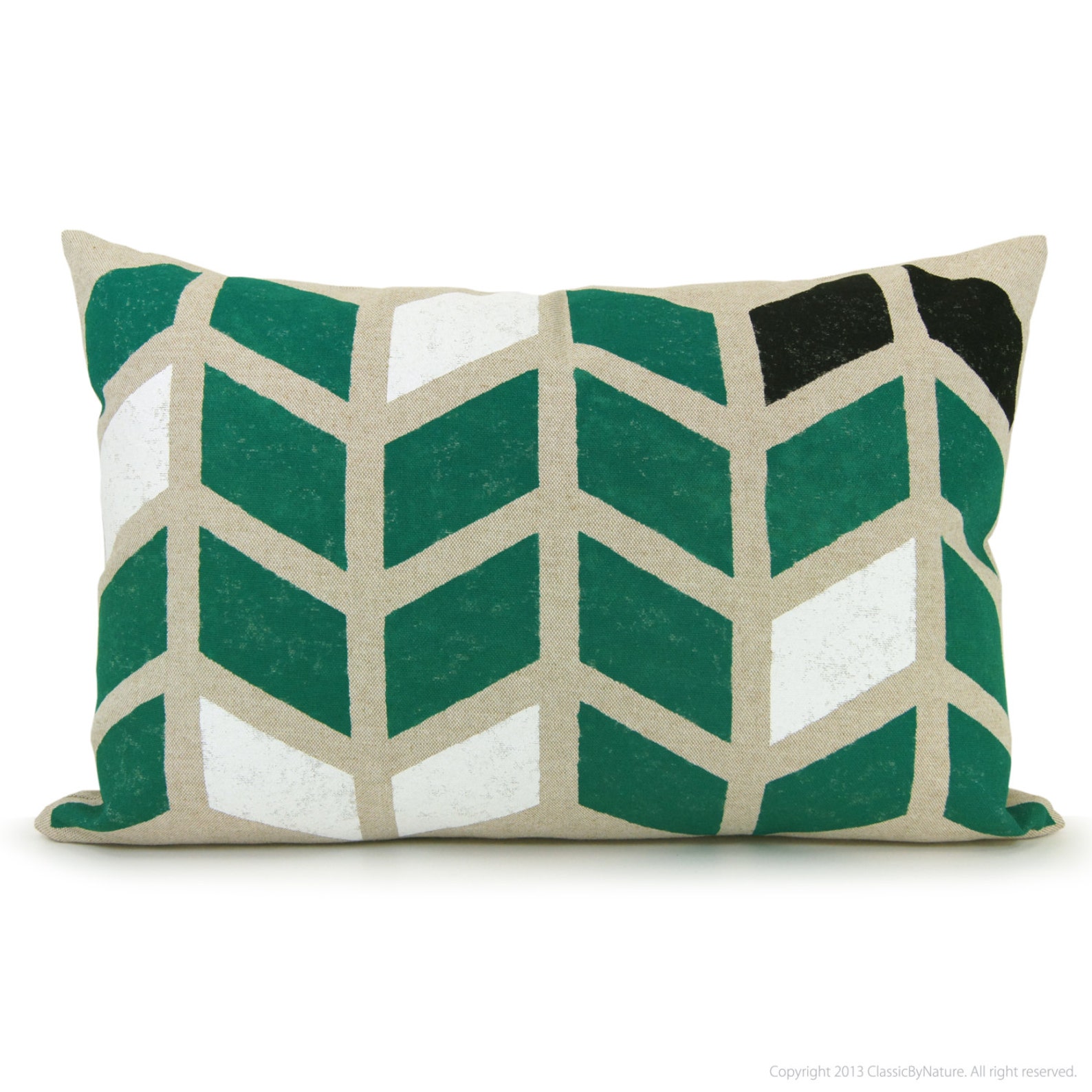 12x18 Decorative Throw Pillow Cover Geometric Chevron in Etsy