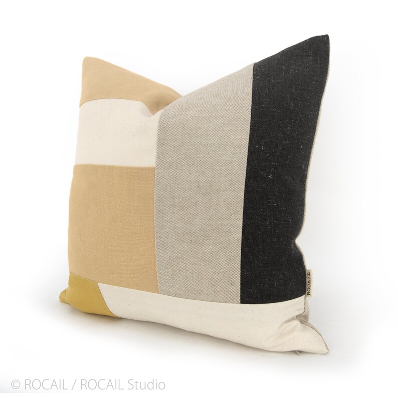 Modern Patchwork Colorblock Throw Pillow Case 16x16 18x18 Etsy