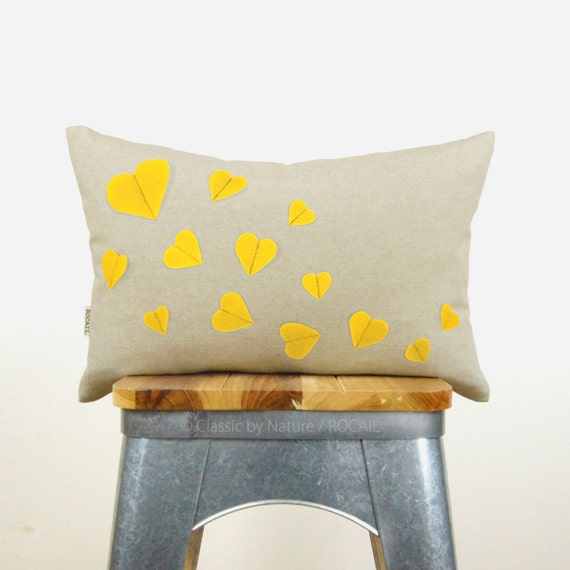 Items similar to 12x18 personalized growing heart accent pillow cover Your custom felt heart