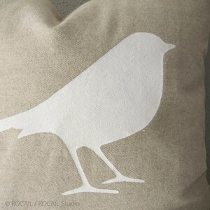 Custom bird pillow case, 12x18, 16x16, 18x18, 20x20 bird silhouette pillow cover, Personalized modern home decor image 5
