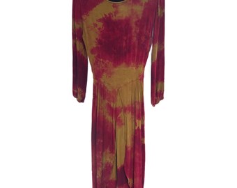 Jumpsuit mit Batikmuster | Damenkleid | Geoden-Batik – umgekehrte Färbung | Upcycling-Mode