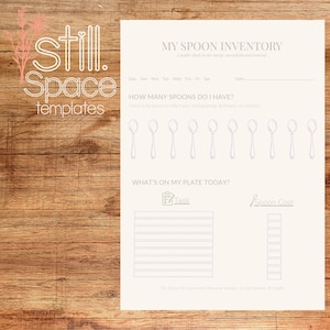 Empower Your Day: Spoon Tracker Bundle for Chronic Illness Warriors | A4 US Letter | Printable | Instant Download