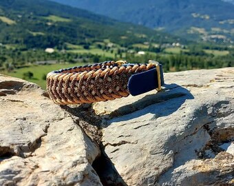paracord and biothane dog collar