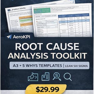 Root Cause Analysis Toolkit | A3 + 5 Whys Templates | Lean Six Sigma Problem Solving Bundle
