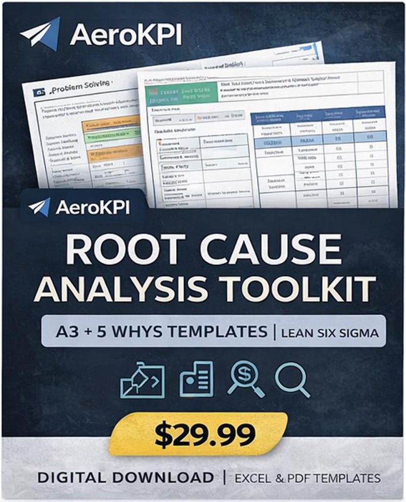 Root Cause Analysis Toolkit | A3 + 5 Whys Templates | Lean Six Sigma ...