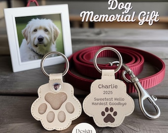 Personalized Dog Memorial Keychain, Custom Engraved Pet Hair Keepsake, Dog or Cat Loss Sympathy Gift