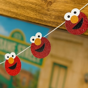 Elmo Birthday Banner, Elmo Birthday Decorations, Sesame Street Birthday Decorations, First Birthday Banner, Sesame Street Banner, Elmo Party