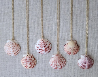 Florida Scallop Shell Necklace (Large) - 18k Gold Filled