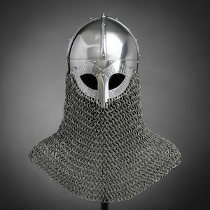 Viking Norman Helmet – Handmade Medieval Armor Replica for LARP, Cosplay, Renaissance Fair & Collectors | Norse Warrior Helm